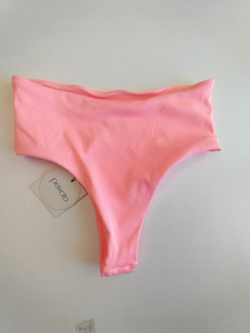 Peixoto Sam Latin Bikini Swim Bottom Rose Pink Ribbed NWT Size XS